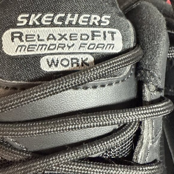 NEW Skechers Work Shoe Womens Size 12 Slip Resistant Memory Foam Relaxed Fit BLK - Picture 3 of 11